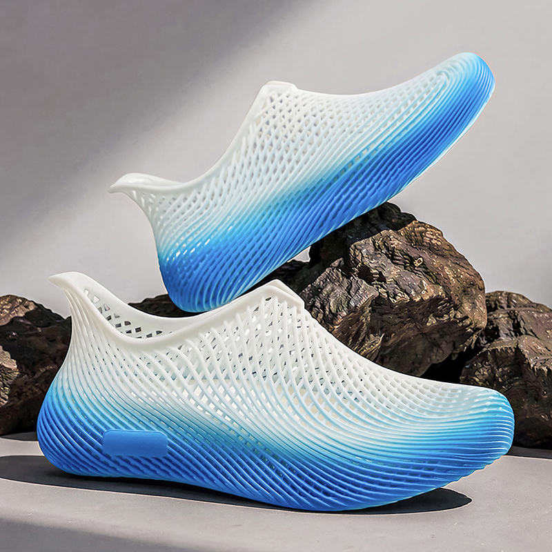 Men Shoes Sneakers - Summer 3D Printed Clogs Lightweight Anti-slip