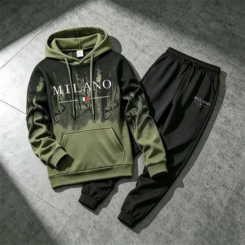 Italy Fashion Sportswear 2pcs  - Men Shoes Joggers 评论和价格