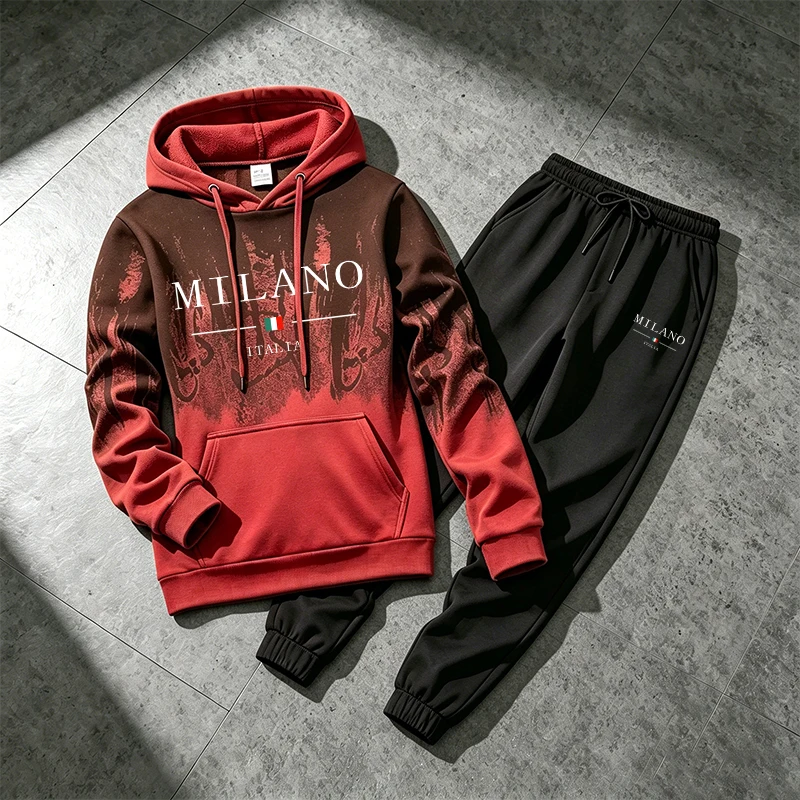 Italy Fashion Sportswear 2pcs  - Men Shoes Joggers 评论和价格