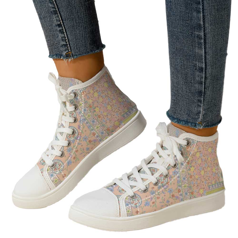Women's Vintage Ditsy Floral P - Canvas Sneaker High 评论和价格