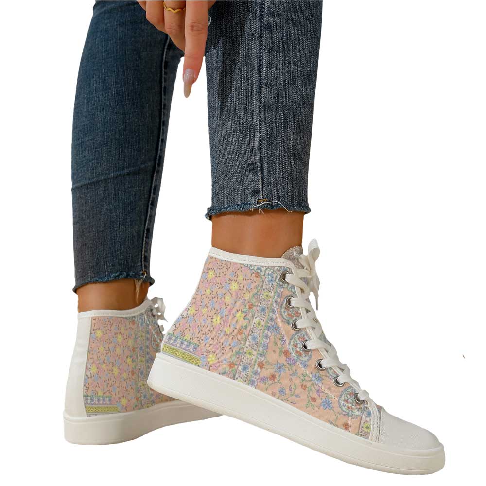 Women's Vintage Ditsy Floral P - Canvas Sneaker High 评论和价格