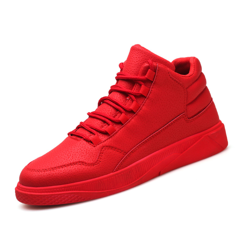 Keep Warm Men's Red High-Top L - Boat Shoe Leather 评论和价格