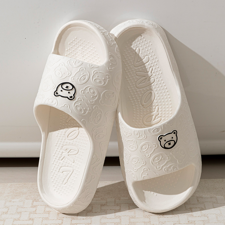 Printting Cute Bear Women Slip - Men'S Shoes Slip On 评论和价格