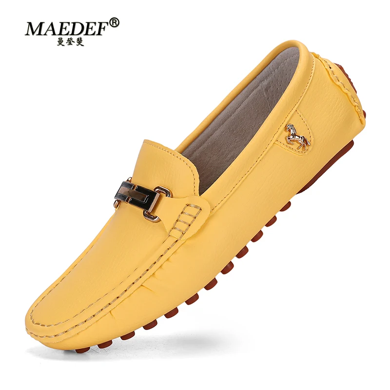 MAEDEF Men's Loafers 2024 Spri - Boat Shoe Leather 评论和价格