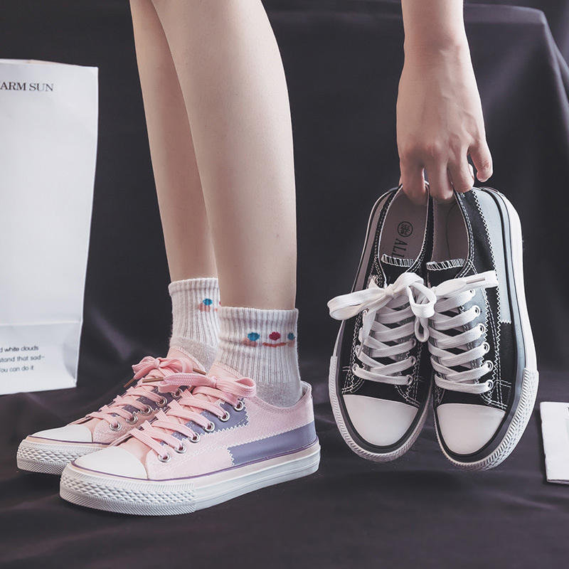 New Canvas Shoes Women No-slip - Canvas Sneaker High 评论和价格