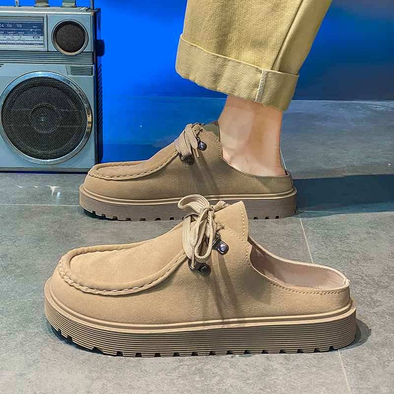 Platform Mules Men Backless Lo - Boat Shoe Leather 评论和价格