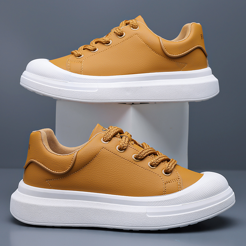 Men's White Leather Platform B - Boat Shoe Leather 评论和价格
