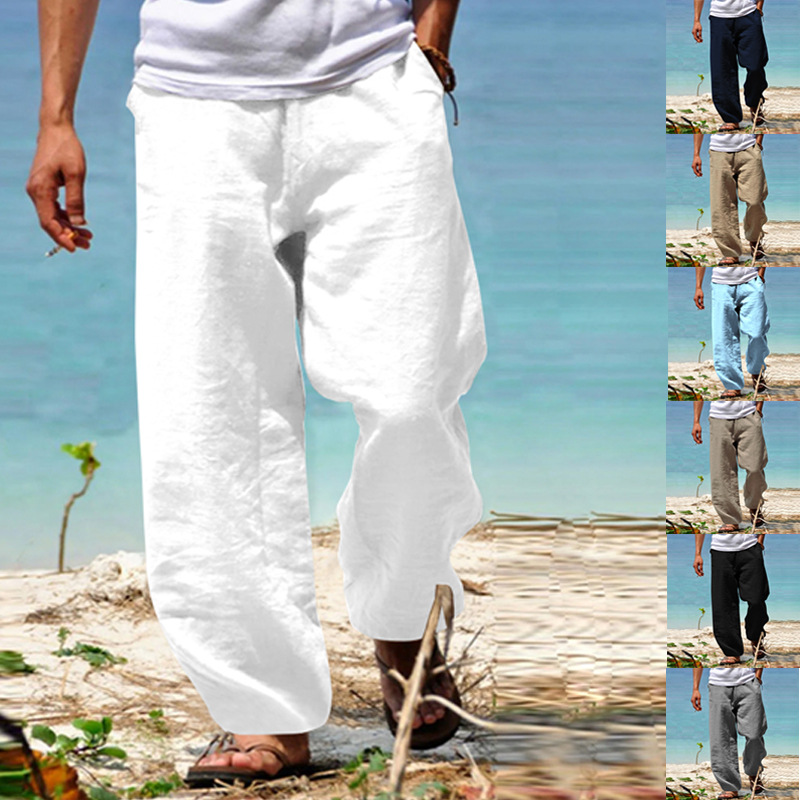2024 New Men's Cotton Linen Pa - Men Shoes Joggers 评论和价格