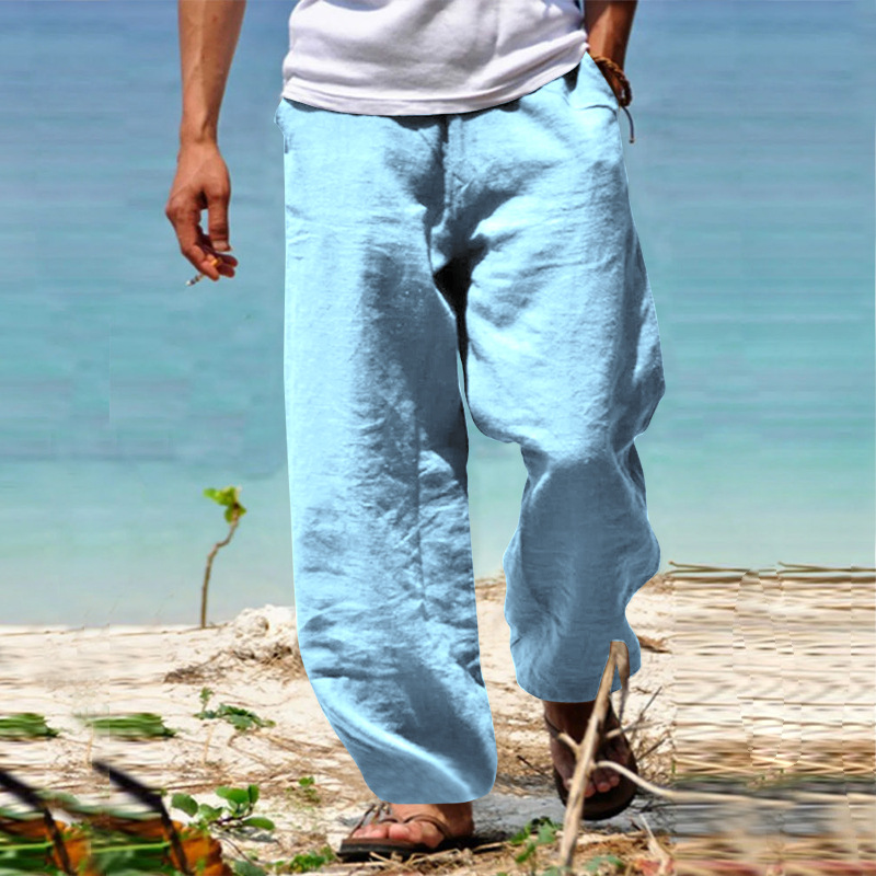 2024 New Men's Cotton Linen Pa - Men Shoes Joggers 评论和价格