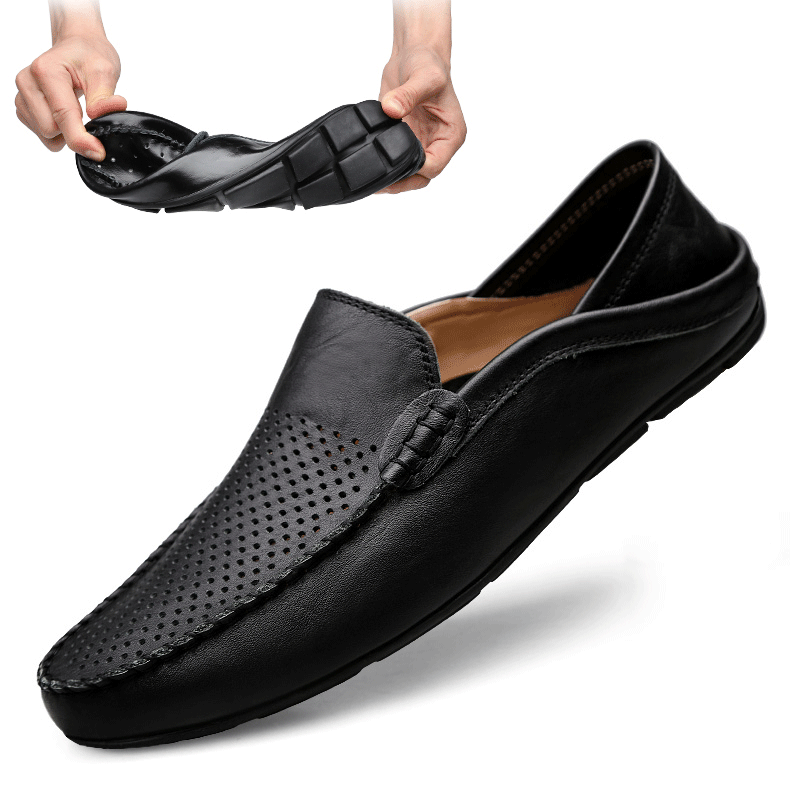 Summer Men Casual Shoes Leathe - Boat Shoe Leather 评论和价格