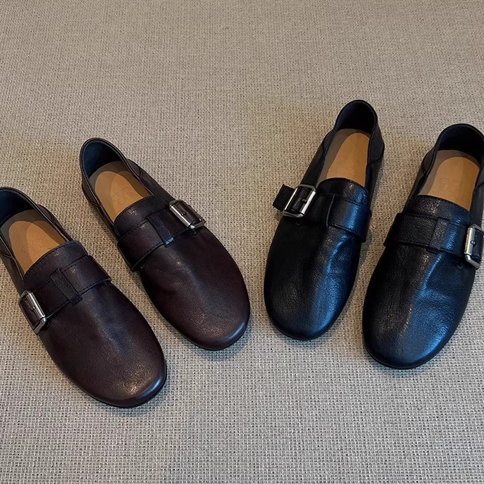 Women Shoes Flats Leather Snea - Boat Shoe Leather 评论和价格