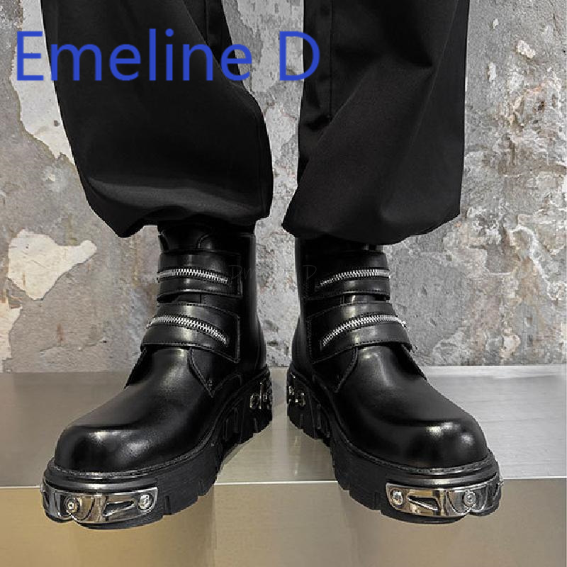 Dark Punk High Top Shoes Fashi - Men'S Shoes Increase Height 评论和价格