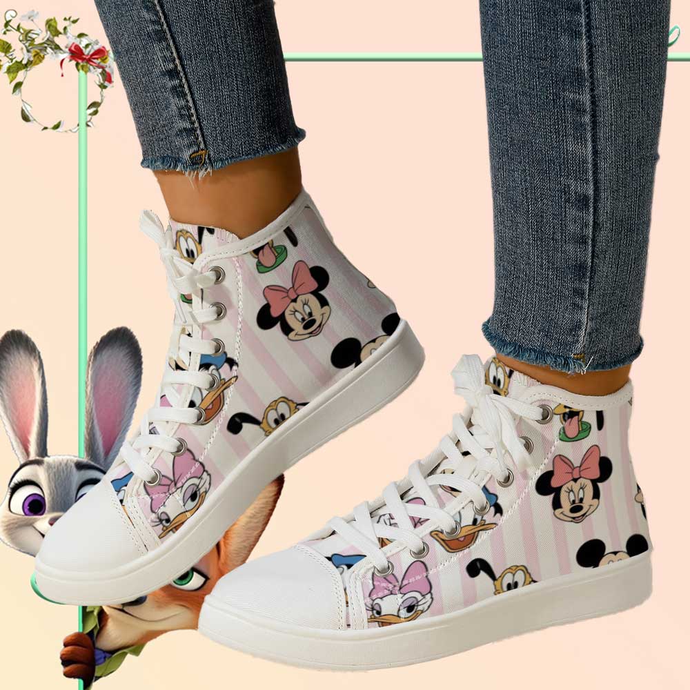 fficially Licensed Disney Mick - Canvas Sneaker High 评论和价格