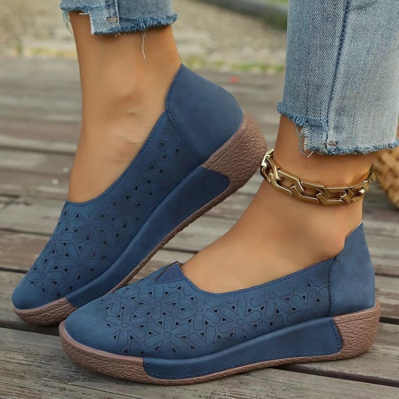 Spring Autumn Women Flats Plat - Boat Shoe Leather 评论和价格