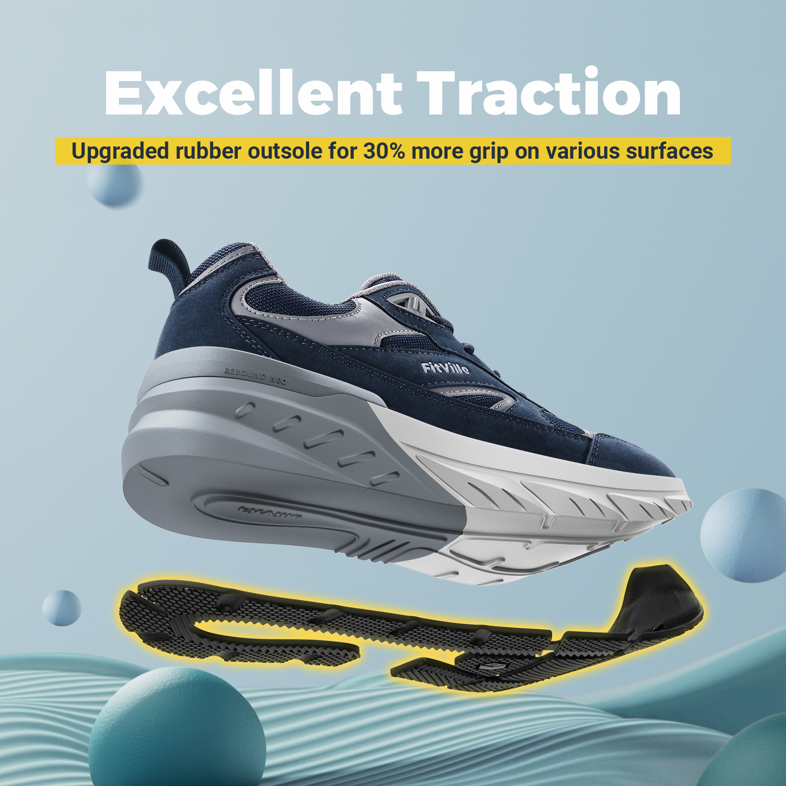 FitVille Newest Walking Shoes  - Men'S Shoes For Wide Feet 评论和价格