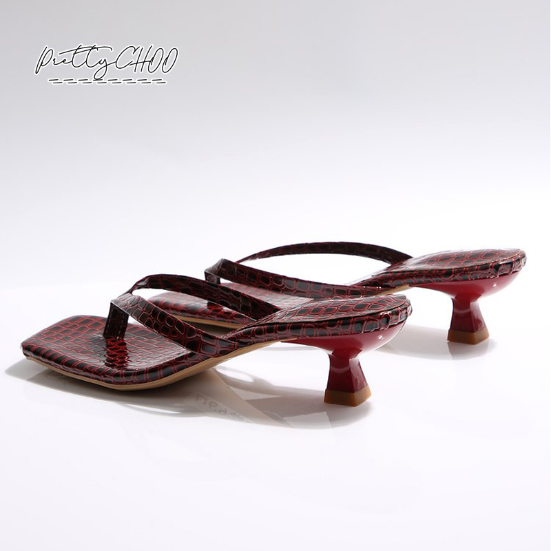 Crocodile Print Kitten Heel Fl - Men'S Shoes Slip On 评论和价格