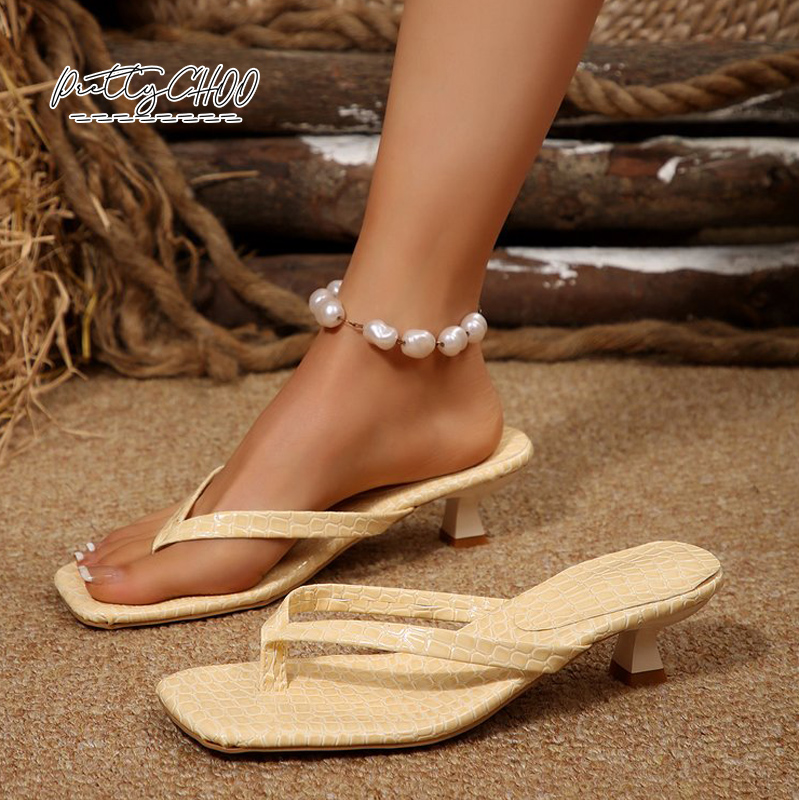 Crocodile Print Kitten Heel Fl - Men'S Shoes Slip On 评论和价格